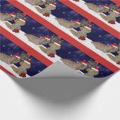 クリスマスの包装紙のバニー愛 ラッピングペーパー (角)