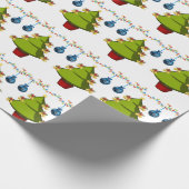 クリスマスの包装紙の木 ラッピングペーパー (角)