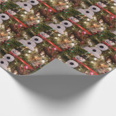 クリスマスの包装紙の雪の人 ラッピングペーパー (角)