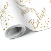 クリスマスの包装紙を信じて下さい ラッピングペーパー (ロールコーナー)