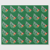 クリスマスの包装紙|サンタの帽子のバスケットボール ラッピングペーパー (フラット)