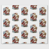 クリスマスの包装紙 サンタ ラッピングペーパー (フラット)