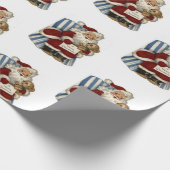 クリスマスの包装紙 サンタ ラッピングペーパー (角)