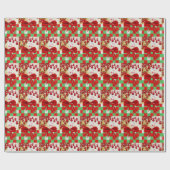 クリスマスの包装紙 サンタ ラッピングペーパー (フラット)
