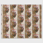 クリスマスの包装紙 サンタ ラッピングペーパー (フラット)