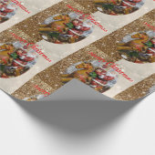 クリスマスの包装紙 サンタ ラッピングペーパー (角)