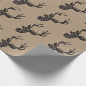 クリスマスの包装紙-シカ ラッピングペーパー (角)