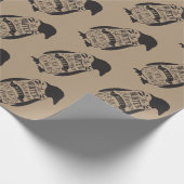 クリスマスの包装紙-ペンギン ラッピングペーパー (角)