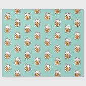 クリスマスの包装紙-空腹な猫のジンジャーブレッド ラッピングペーパー (フラット)