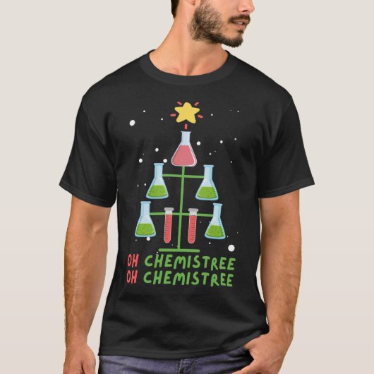 クリスマスの化学者よ、化学のツリーの友達よ Tシャツ (正面)