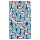 クリスマスの北極のフクロウ スモールペーパーバッグ (裏面)