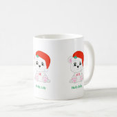 クリスマスの北極クマ コーヒーマグカップ (正面右)