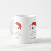 クリスマスの北極クマ コーヒーマグカップ (正面左)