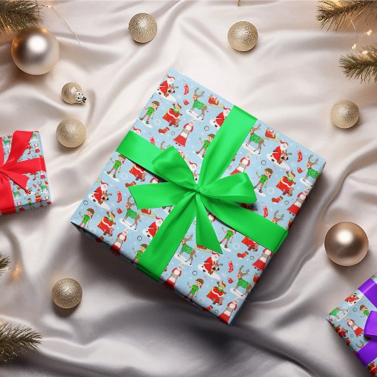 クリスマスの北極圏の一日 ラッピングペーパーシート