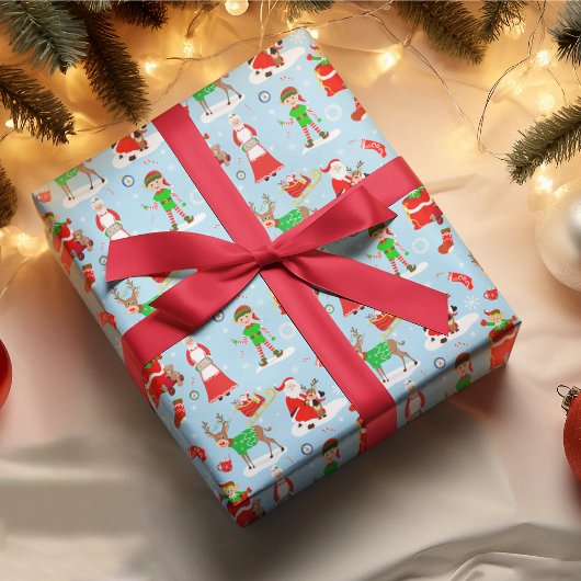 クリスマスの北極圏の一日 ラッピングペーパー