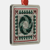 クリスマスの十字のステッチのオーナメント メタルオーナメント (右)