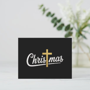 クリスマスの十字架家族お揃いイエスキリストギフト シーズンポストカード