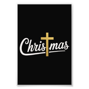 クリスマスの十字架家族お揃いイエスキリストギフト フォトプリント