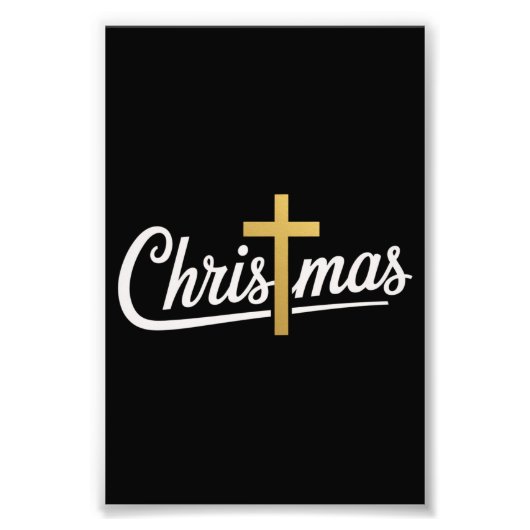 クリスマスの十字架家族お揃いイエスキリストギフト フォトプリント            (正面)
