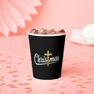 クリスマスの十字架家族お揃いイエスキリストギフト 紙コップ