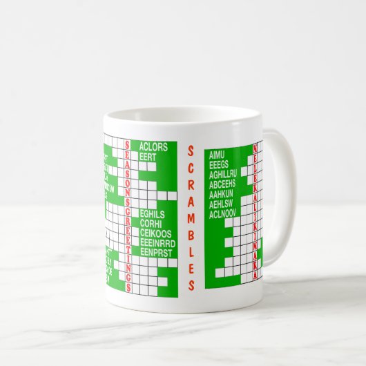 クリスマスの単語の争奪 コーヒーマグカップ (正面右)