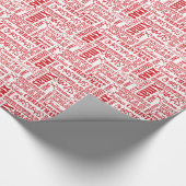 クリスマスの単語の包装紙(1) ラッピングペーパー (角)