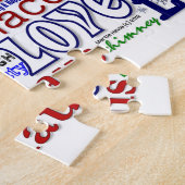 クリスマスの単語芸術のパズル ジグソーパズル (側面)