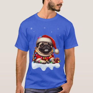 クリスマスの友人と醜いクリスマスパグ Tシャツ