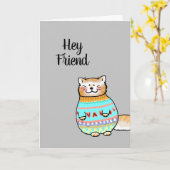 クリスマスの友人 カード (黄色い花)