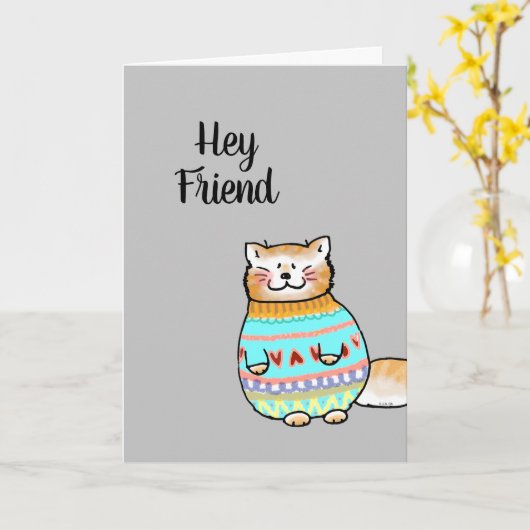 クリスマスの友人 カード (黄色い花)