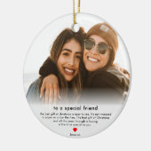 クリスマスの友情の思い出の品 セラミックオーナメント (左)