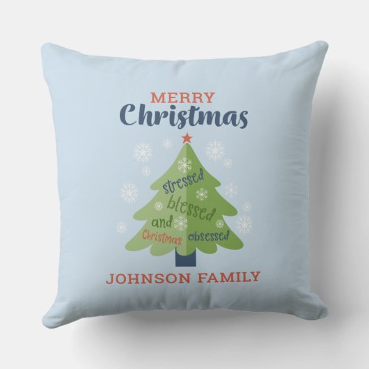 クリスマスの取り締まパーソナライズされたり クッション (裏面)