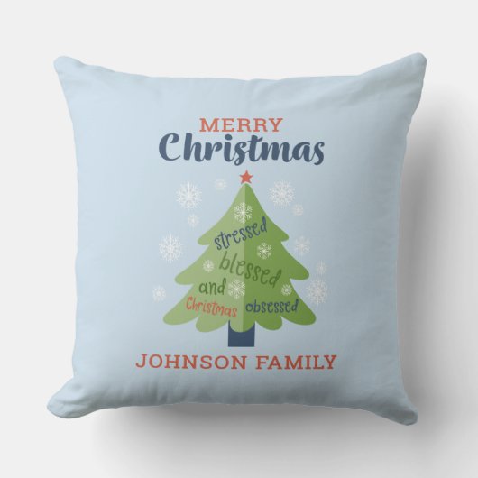 クリスマスの取り締まパーソナライズされたり クッション (正面)
