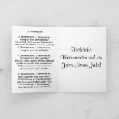 クリスマスの叙情詩とのドイツのクリスマスの挨拶 シーズンカード (内部)