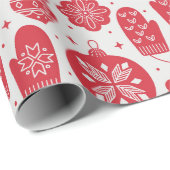 クリスマスの古いスタイルパターン ラッピングペーパー (ロールコーナー)