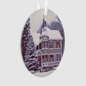 クリスマスの古くビクトリアンな家 オーナメント (正面)