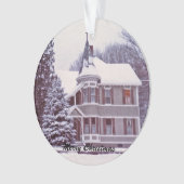 クリスマスの古くビクトリアンな家 オーナメント (正面)