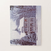 クリスマスの古くビクトリアンな家 ジグソーパズル (縦)