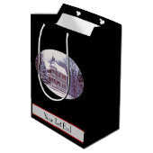 クリスマスの古くビクトリアンな家 ミディアムペーパーバッグ (裏面アングル)