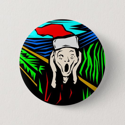 クリスマスの叫び 缶バッジ (正面)