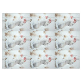 クリスマスの可愛いネズミの雪景色 テーブルクロス (正面(横))