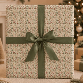 クリスマスの可愛いパターン | ホリデーギフト包装紙 ラッピングペーパー