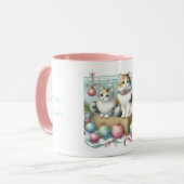 クリスマスの可愛いペルシャ猫 マグカップ (正面左)