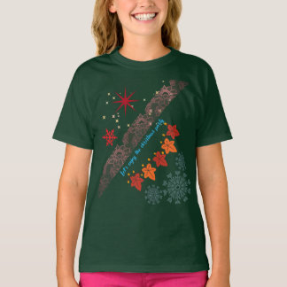 クリスマスの可愛い女の子Tシャツ-お祭り気分のホリデーコーデ Tシャツ