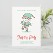 クリスマスの可愛い小妖精や小人踊り 招待状 (スタンド正面)