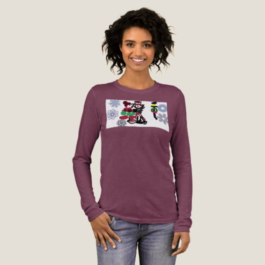 クリスマスの可愛い散歩 トライブレンドＴシャツ (正面全体)