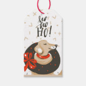 クリスマスの可愛い犬 ギフトタグ (正面)
