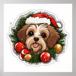 クリスマスの可愛い犬PNG | お祭り気分を盛り上げるペット ポスター