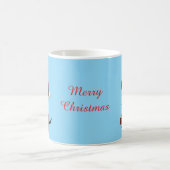 クリスマスの可愛い黒犬 コーヒーマグカップ (中央)