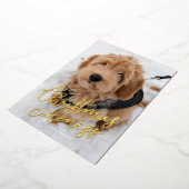 クリスマスの可愛さ1枚かわいいペット 箔シーズンカード (回転した状態)